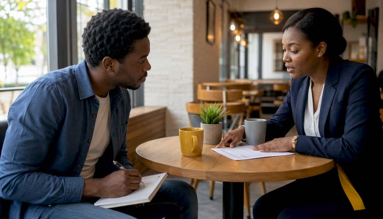Employee consulting lawyer about work harassment