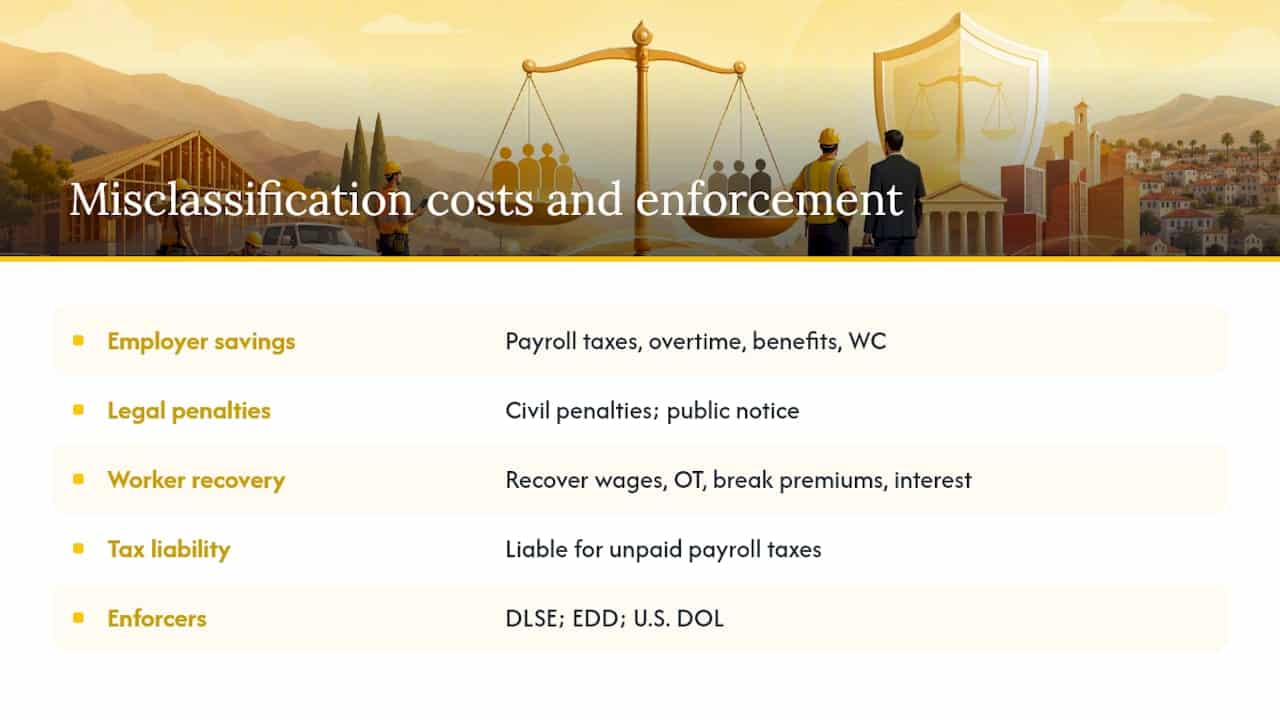 Diagram of misclassification costs and penalties
