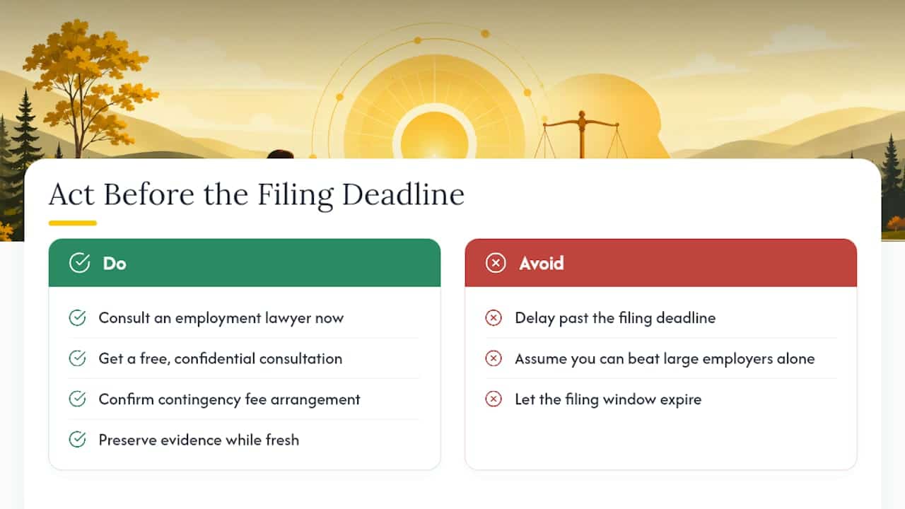 Talk to a Lake Forest Employment Lawyer Before Your Deadline Passes — overview diagram