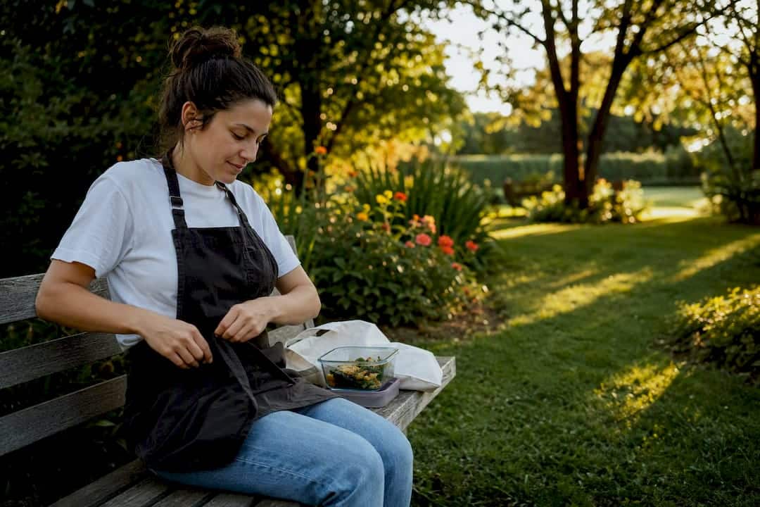 Employee taking a proper meal break
