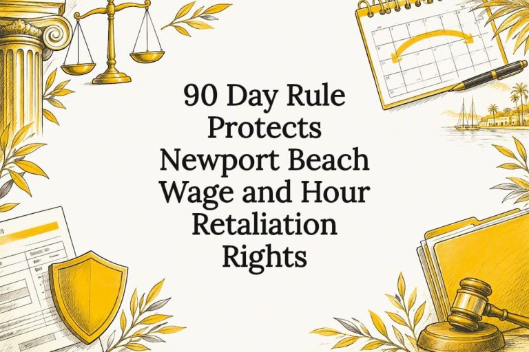 90 Day Rule Protects Newport Beach Wage and Hour Retaliation Rights
