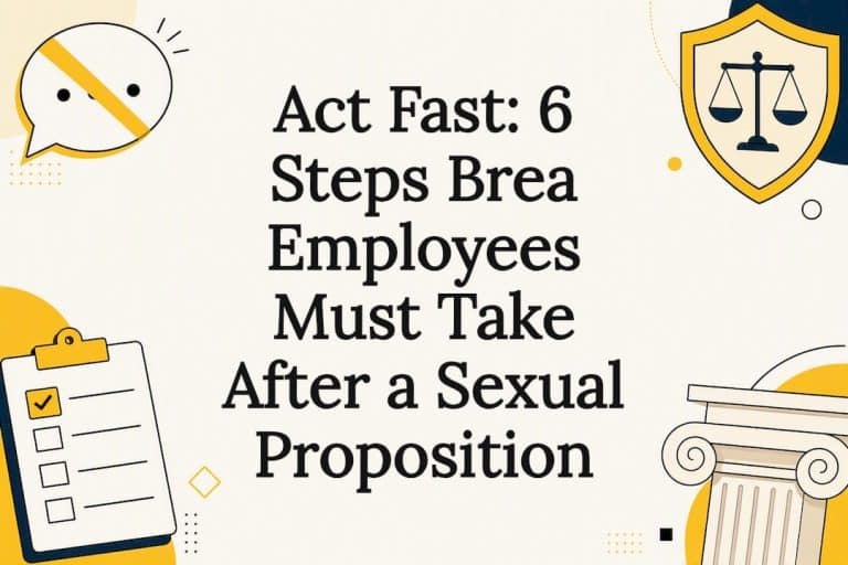 Act Fast: 6 Steps Brea Employees Must Take After a Sexual Proposition