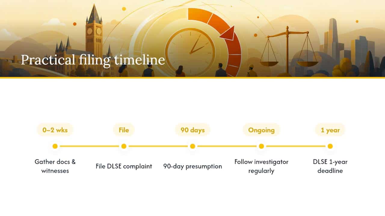 Timeline for documenting and filing retaliation claim