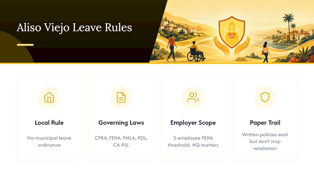 Does Aliso Viejo Have Its Own Leave Retaliation Rules? — overview diagram