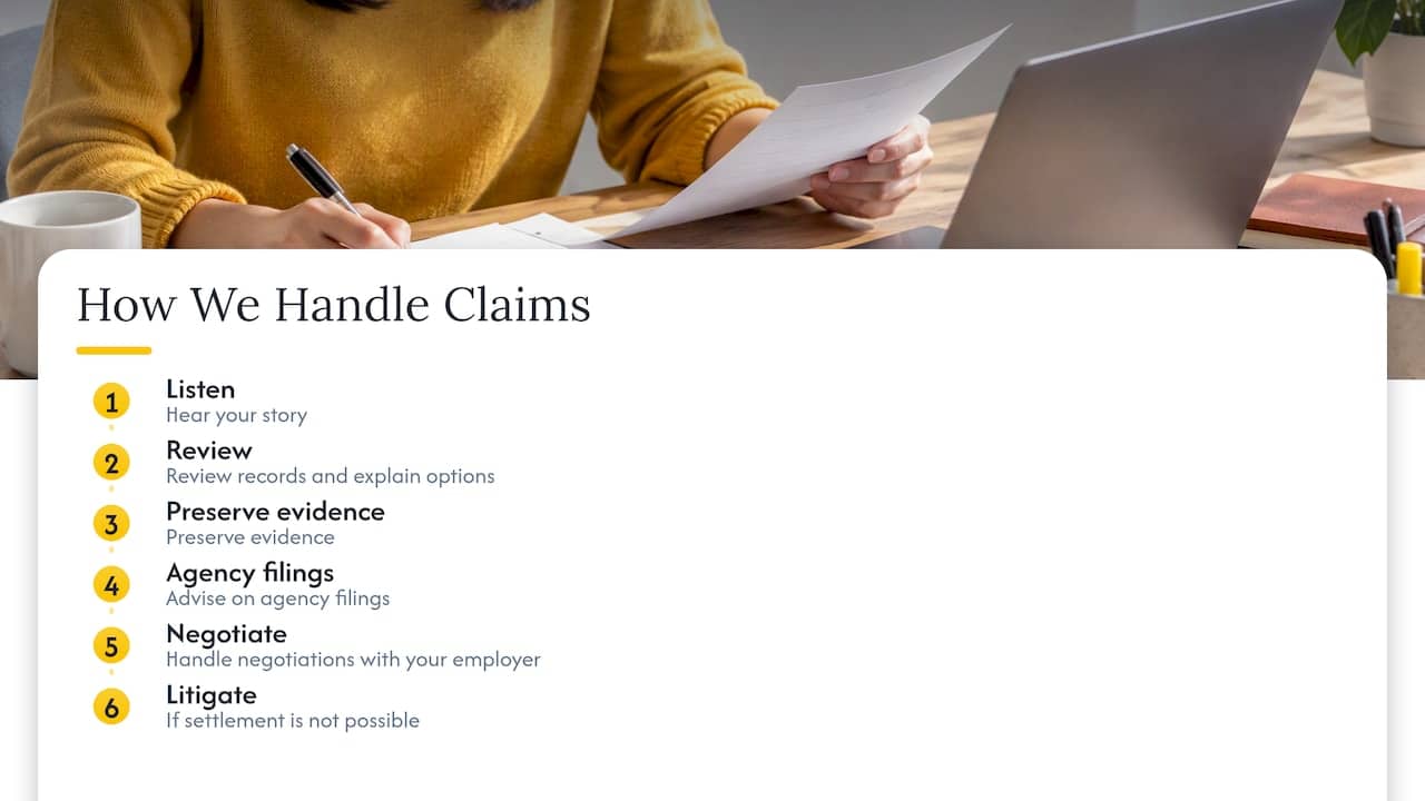 How we help Yorba Linda employees with wage-and-hour retaliation claims — overview diagram