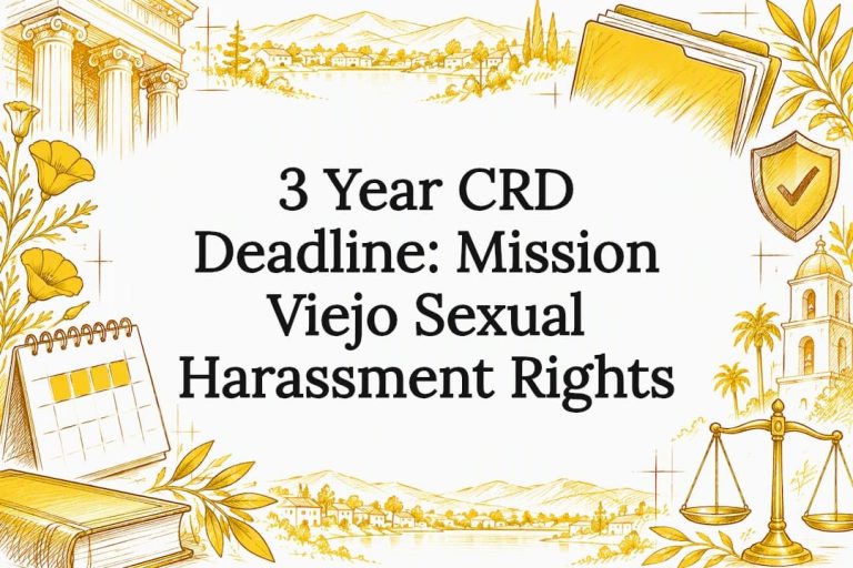 3 Year CRD Deadline: Mission Viejo Sexual Harassment Rights