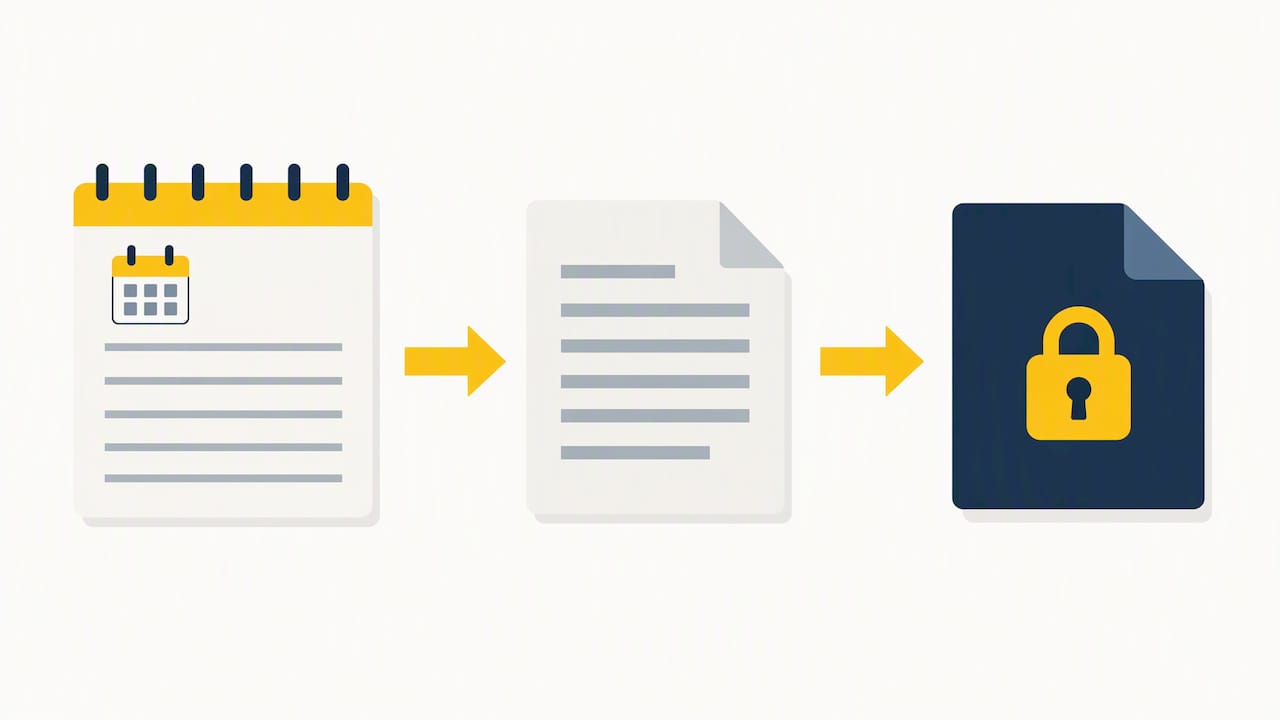 Three stages for preserving workplace evidence