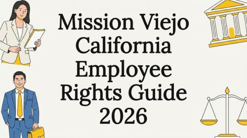 Decorative title card illustration with employee rights theme