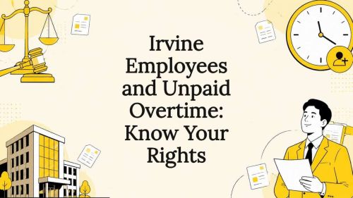 Decorative title card illustration with legal and overtime icons