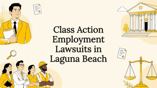 Decorative title card with legal and employee icons