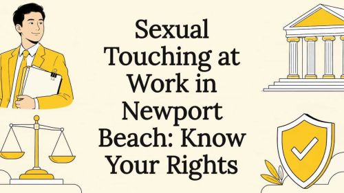 Decorative title card with legal illustration elements