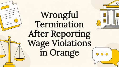 Decorative legal blog title card illustration