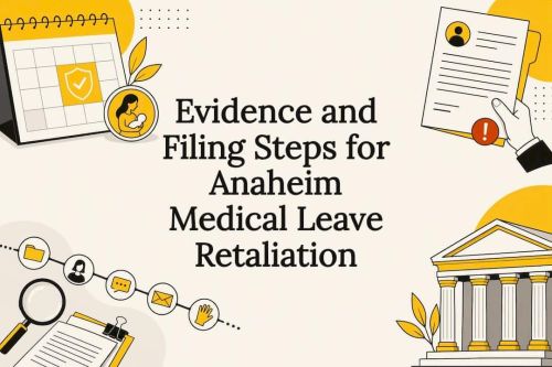 Medical leave retaliation legal title card