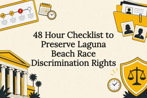 Race discrimination rights checklist title card