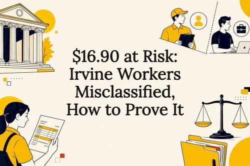 Worker misclassification legal article title card