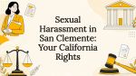 Decorative title card illustration with legal icons