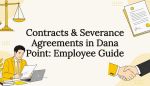 Decorative legal contract title card illustration